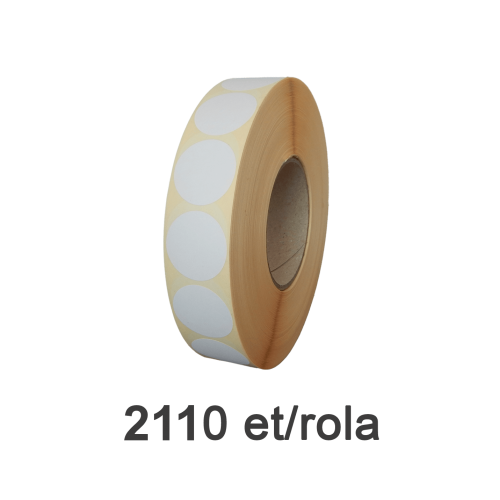 Role de etichete semilucioase rotunde 17mm 2110 et./rola