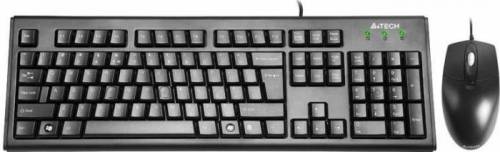Kit tastatura si mouse A4Tech KRS-8372 cu fir USB negru