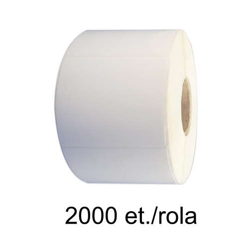 Role etichete de plastic ZINTA albe 75x41mm 2000 et./rola
