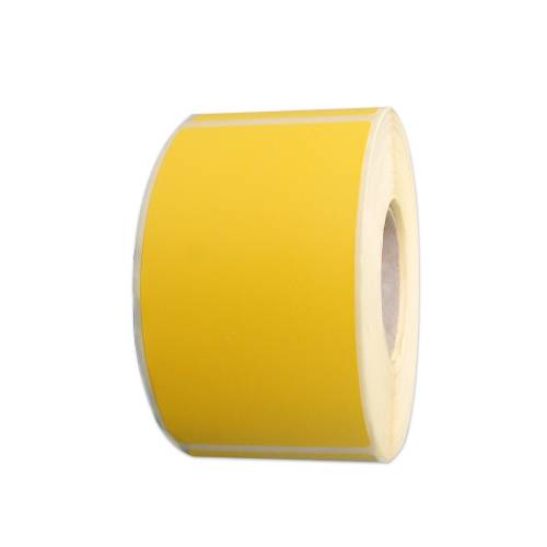 Role etichete semilucioase ZINTA Pantone Process Yellow 100x150mm 1000 et./rola