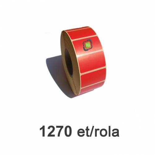 Role etichete termice ZINTA rosii 40x30mm 1270 et./rola