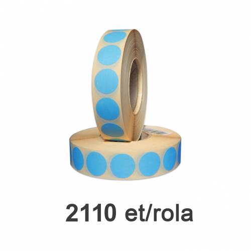 Role etichete semilucioase ZINTA rotunde albastre 17mm 2110 et./rola