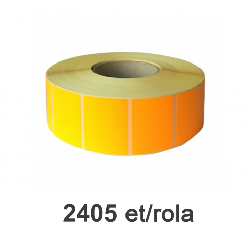Role etichete semilucioase ZINTA portocalii 80x60mm 2405 et./rola
