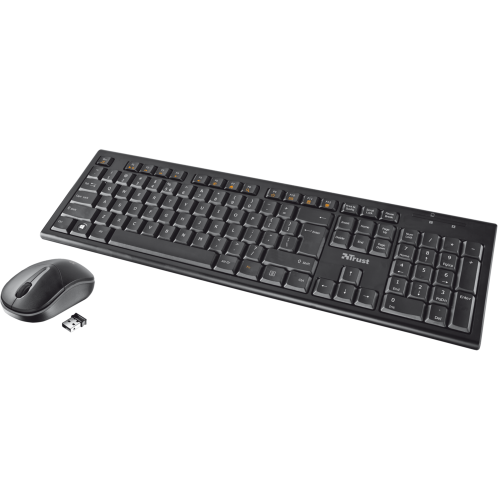 Kit tastatura si mouse Trust Nola Wireless USB negru