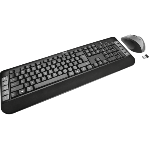 Kit tastatura si mouse Trust Tecla wireless Negru/Gri