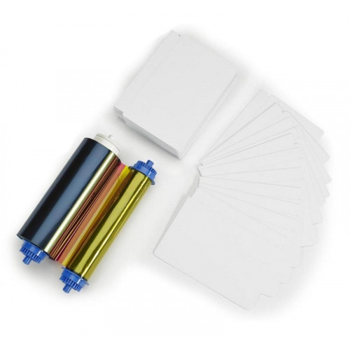 Set ribon color Zebra ZC10L 105999-10L YMCO si 400 carduri PVC 17 mil